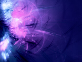 blue and purple abstract fractal background 3d rendering illustration