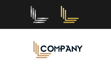 structure consisting of letter l minimal logo design