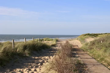 Plexiglas schilderij Noordzee Beautiful sand dunes and wide beaches on the North Sea coast in South Holland, The Netherlands.   © Travel Photos