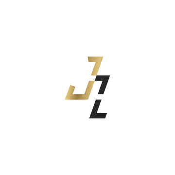 Creative abstract letter JZ logo design. Linked letter ZJ logo design