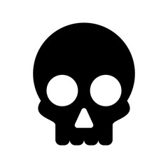 Skull icon vector illustration flat logo design