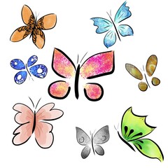 butterflies of various shapes, styles and colors