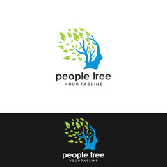 tree brain logo concept. human mind, growth , innovation, thinking, symbol stock illustration.Mobile