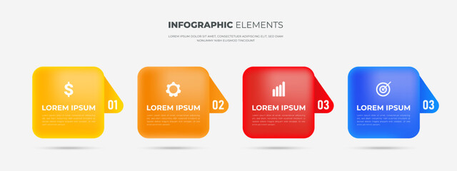 Four steps business. infographics Vector elements 