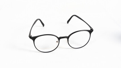 A Glasses with Unfolded Black Frame