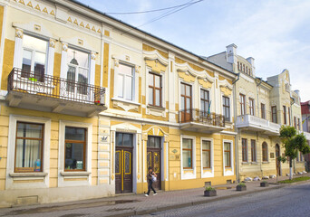 Fototapeta na wymiar Old historical building in downtown of Kolomyya, Ukraine 