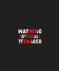 Warning official teenager