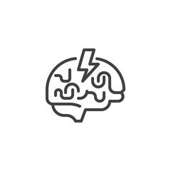 Obraz premium Brainstorming line icon