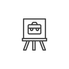 Business presentation line icon