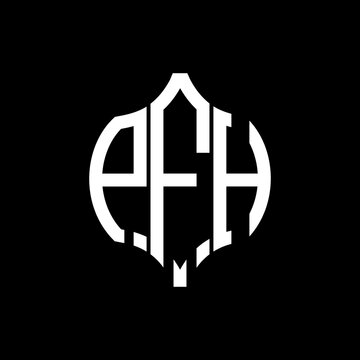 PFH letter logo. PFH best black background vector image. PFH Monogram logo design for entrepreneur and business.
