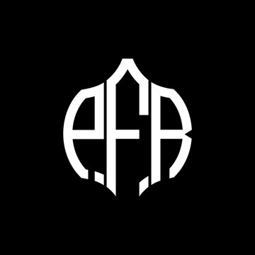 PFR letter logo. PFR best black background vector image. PFR Monogram logo design for entrepreneur and business.
