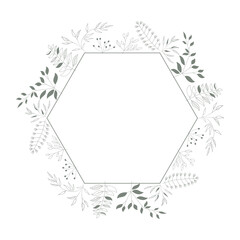 leaves frame, graphic design element