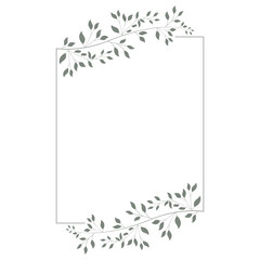 leaves frame, graphic design element