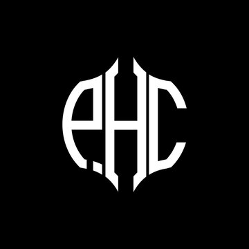 PHC letter logo. PHC best black background vector image. PHC Monogram logo design for entrepreneur and business.
