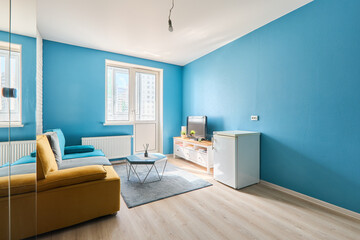 A cozy studio apartment with different decor