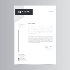 Clean and Corporate Letterhead Template