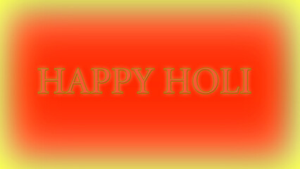 closeup the orange yellow color with happy holi soft focus orange yellow background.