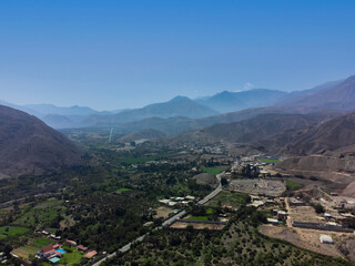 Paisaje aereo de la localidad de Simbal, Trujillo, Per&uacute;
