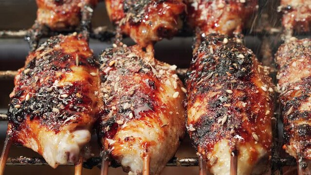 Electric stove, in BBQ chicken wings