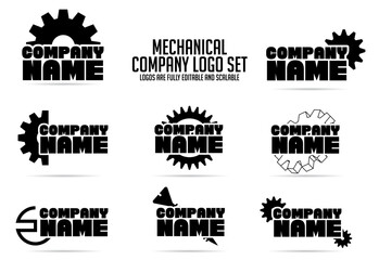 Mechanical Company Logos Set