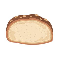 half bread with nuts icon