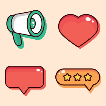 icons set social media