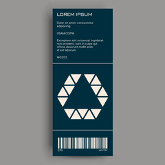 Brutalist poster design template layout with bold typography and brutal vector pattern with abstract geometric shapes. Great for branding presentation, album print, website header, web banner.