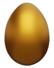 Gold Easter egg icon. 3d rendering.	