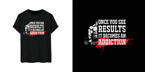 Workout T-shirt design vector for men