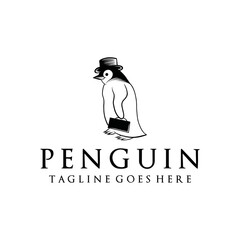 penguin mascot logo Design vector emblem