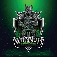 Modern warrior logo template