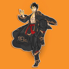 Modern warrior logo template	