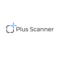 abstract flat tech  plus scanner modern logo design