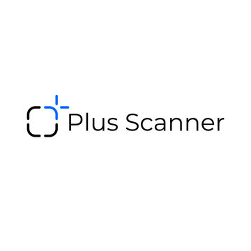 abstract flat tech  plus scanner modern logo design