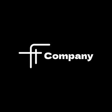 abstract flat tech monogram letter f h  modern logo design