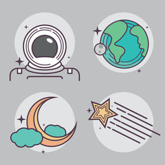 icons space galaxy