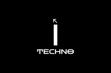 abstract flat tech modern logo design