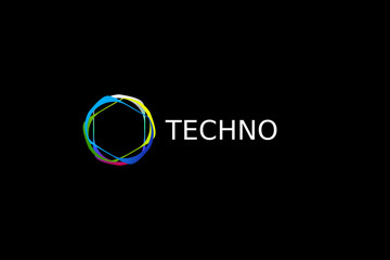 abstract  tech modern logo design
