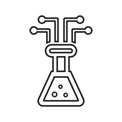 Experiment, laboratory line icon. Outline vector.