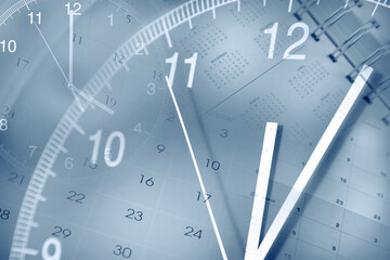 Clock faces and calendars composite
