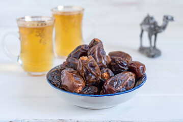 Date fruits for Moroccan tea drinking.
