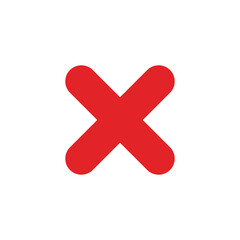 Fototapeta premium Red cross sign isolated on white background.Vector illustration