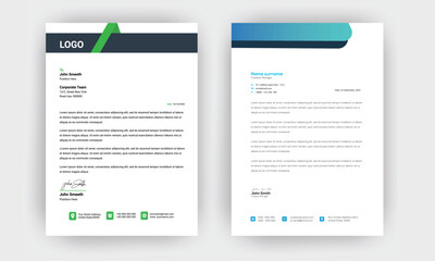Professional business style letterhead template design