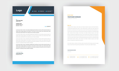 Professional business style letterhead template design