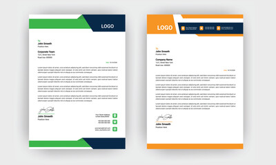 Professional business style letterhead template design