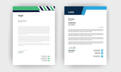 Professional business style letterhead template design