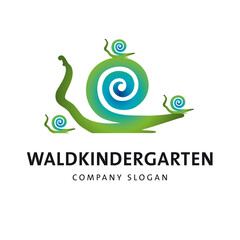 Obraz premium Waldkindergarten Schnecken Logo