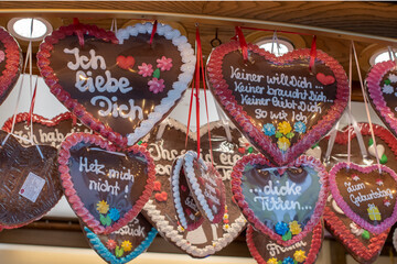 Lebkuchenherz auf dem Jahrmarkt 