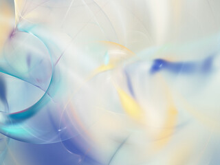 blue abstract fractal background 3d rendering illustration