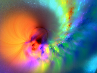 rainbow abstract fractal background 3d rendering illustration